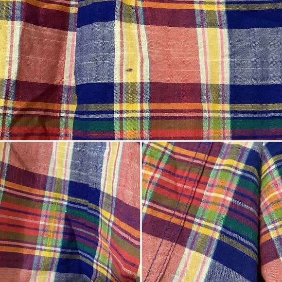 J. Crew Factory Plaid Cotton Outdoorsy Cabincore Boy Fit Button Down Shirt S - Picture 8 of 8